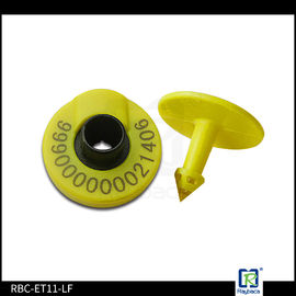 Customized livestock ID RFID electronic Ear Tags , Waterproof Two Pieces Ear Tags For Livestock Pigs